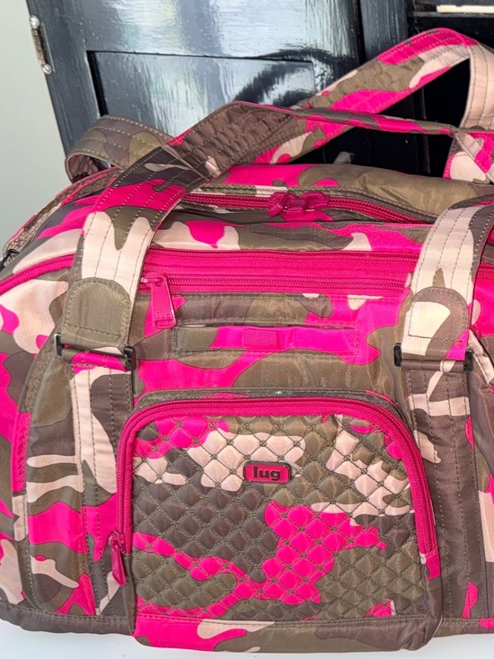 lug Handbags - NEW Lug Propeller Travel Duffel AND Carousel Crossbody Set Camo Pink